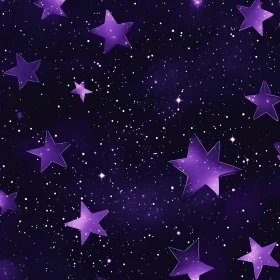 Celestial Purple Starry Night