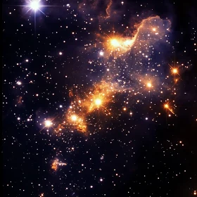 Celestial Starry Night Galaxy