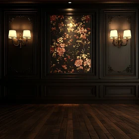 Sophisticated Room Design with Dark Wood Panels