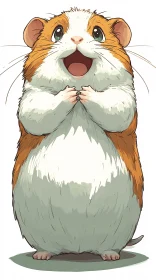 Happy Cartoon Hamster