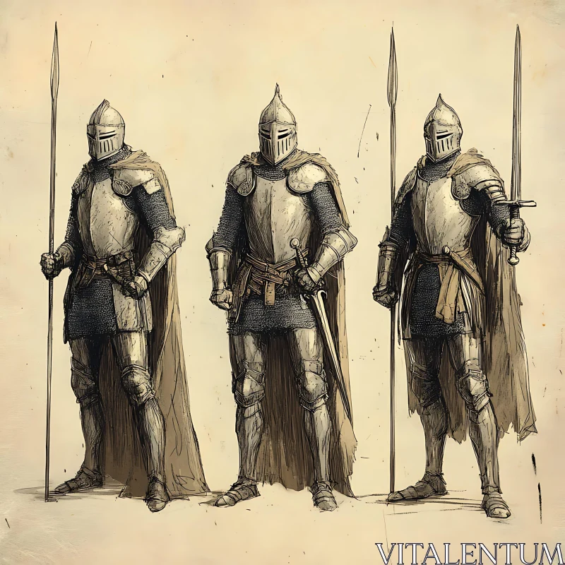 Medieval Knights Ready for Battle