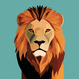 Lion in Geometric Style
