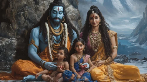 Hindu God Family