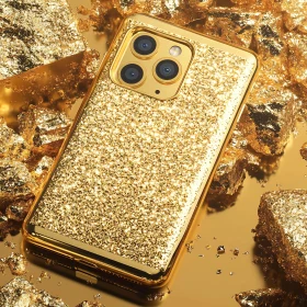 Glittering Gold Smartphone Case for a Touch of Elegance