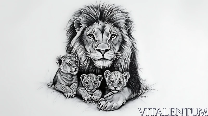 Monochrome Lion Pride