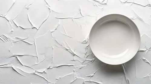 Monochrome Plate on Textured Surface