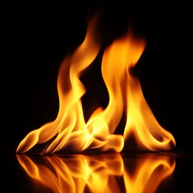 Dancing Fire with Reflective Patterns