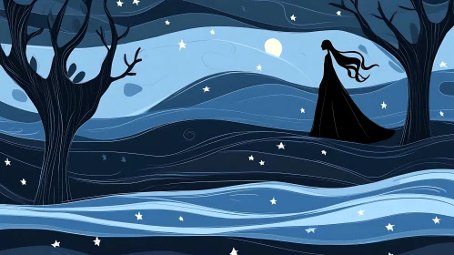 Starry Night Silhouette