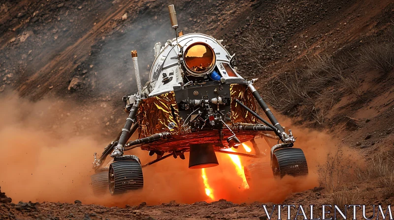 Mars Landing Spacecraft Descent