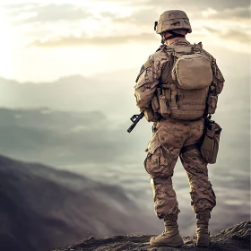 Warrior on Mountain Top