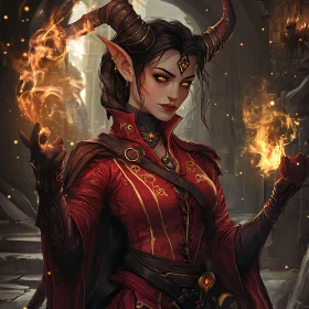 Fiery Demoness Portrait