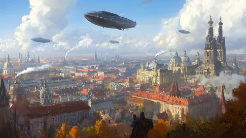 Airships Over the Ancient Metropolis