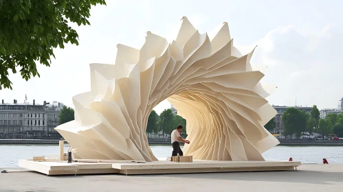Modern Geometric Art Installation