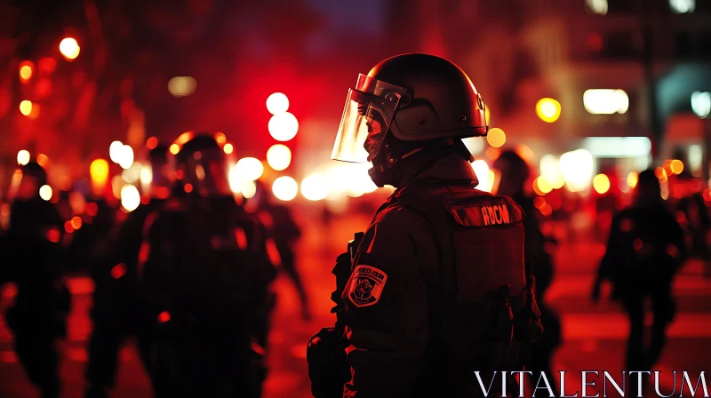 Nighttime Law Enforcement Scene