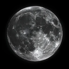 Silver Orb: A Detailed View of the Moon