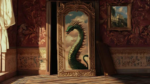 Vintage Dragon Reflection