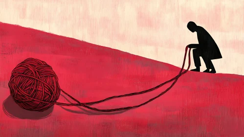 Silhouette and Yarn: An Abstract Journey