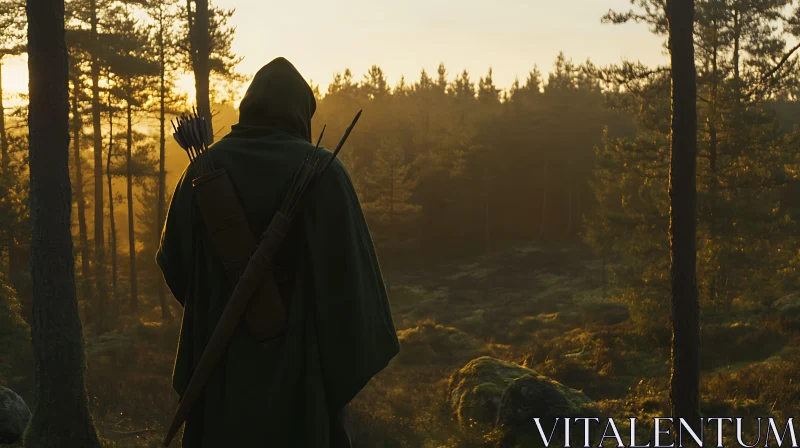 Mysterious Archer in Golden Forest