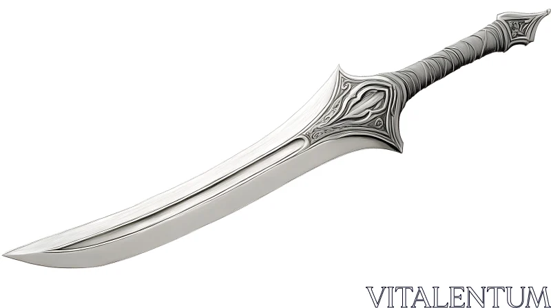 Ornate Hilt Silver Blade Sword