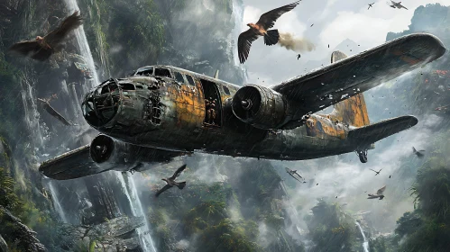 Jungle Flight: Post-Apocalyptic Aircraft Art