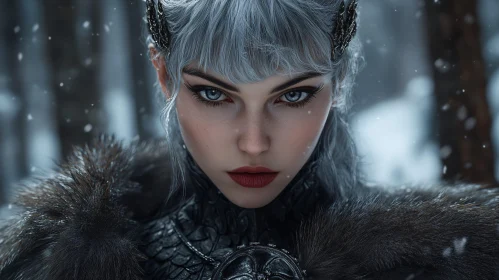 Icy Gaze - Winter Fantasy Portrait
