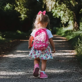Childhood Journey on a Forest Path