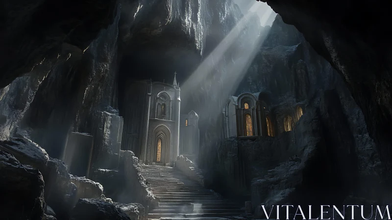 Hidden Sanctum: Subterranean Building with Divine Illumination