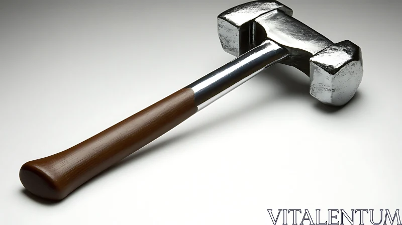 Industrial Metal Hammer with Wooden Handle