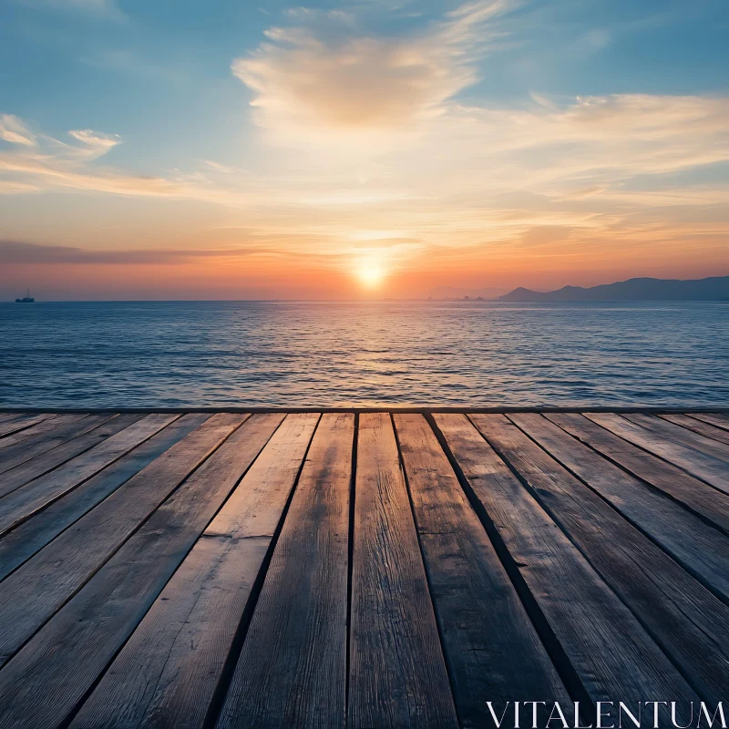 Sunset Over the Sea