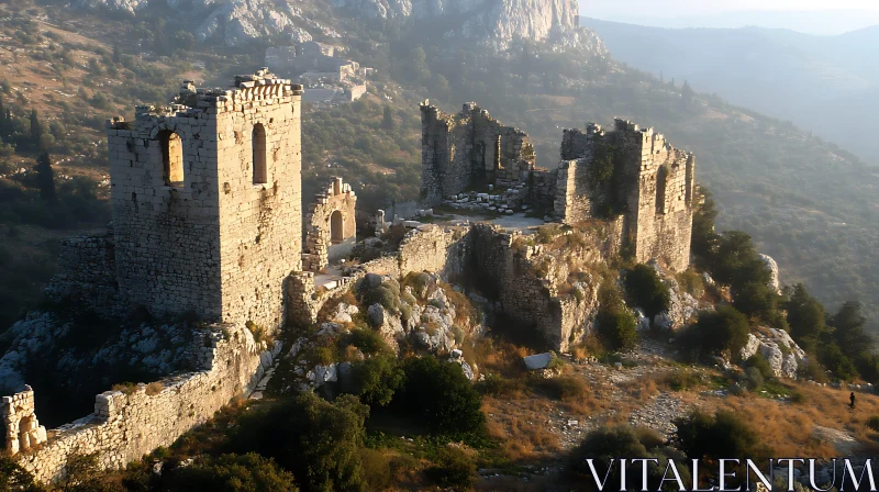 Stone Castle Ruins Landscape
