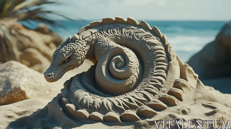 Coastal Dragon Sand Art Creation