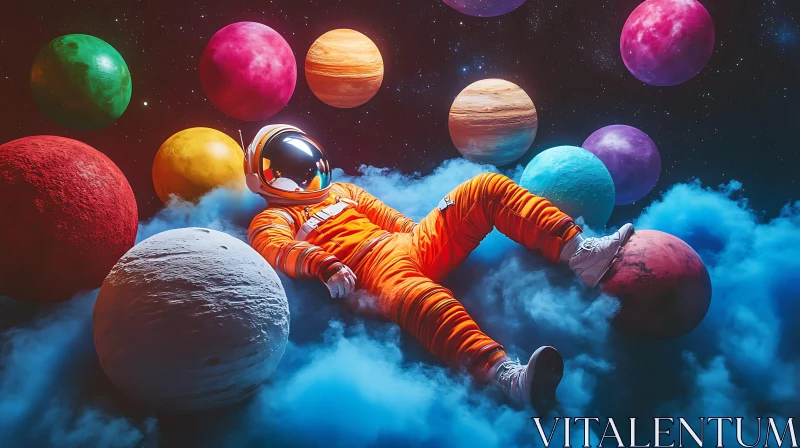 Cosmic Dreamscape with Astronaut