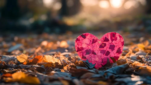 Autumnal Heart: A Symbol of Love