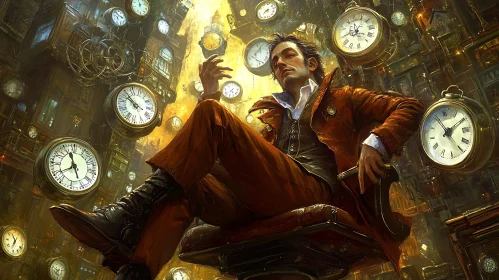 Steampunk Time Traveler Portrait