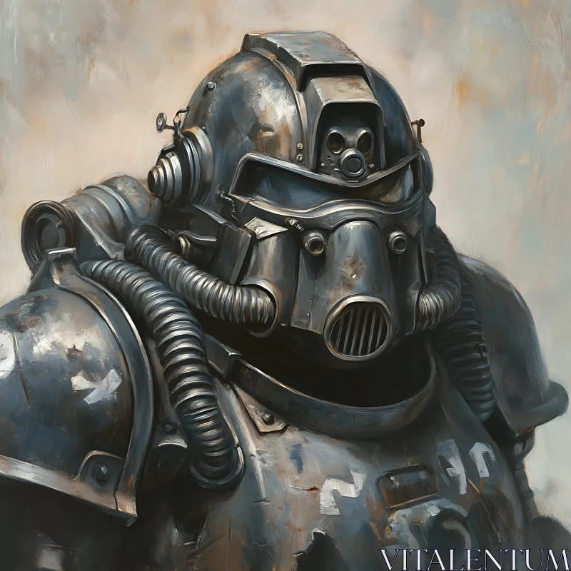 Futuristic Armored Robot Character