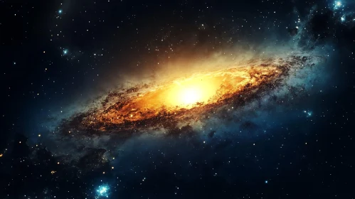 Celestial Swirl: A Galaxy's Light Dance