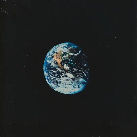 Blue Planet Floating in the Cosmos