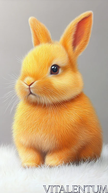 Charming Orange Bunny Close-Up