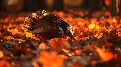 Wild Turkey Foraging