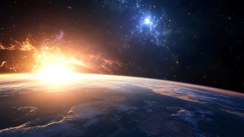 Planetary Sunrise from Space