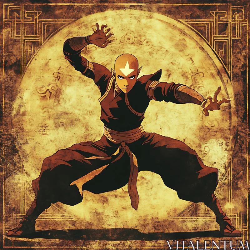 Aang Ready to Fight AI Image