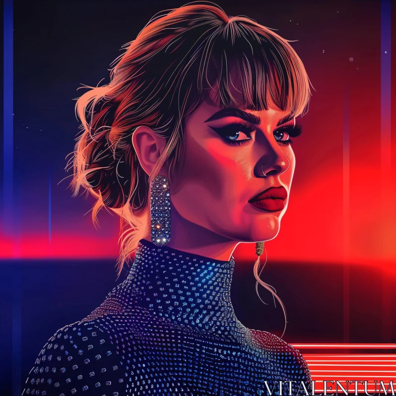 Glamorous Illustration of Taylor Swift