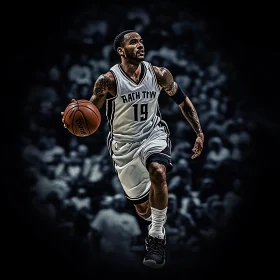 Athlete Dribbling Ball