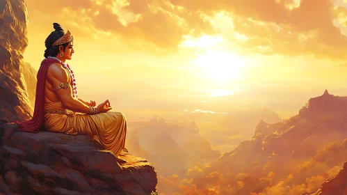Serene Meditation at Sunset