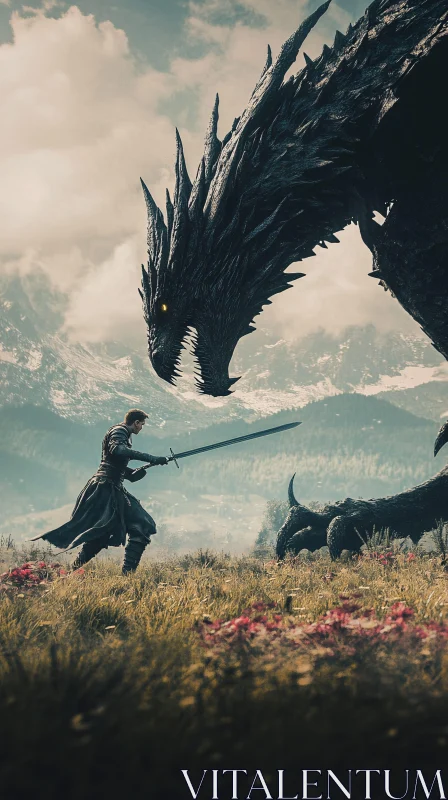 Dragon Encounter on the Battlefield