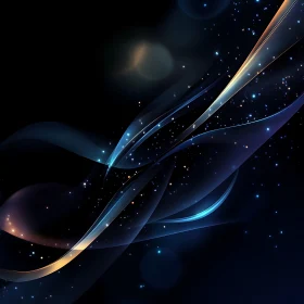 Flowing Neon Lines Abstract Art