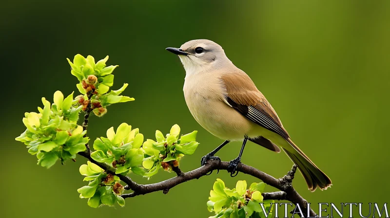 Small Bird on Tree Branch
