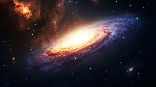 Colorful Galaxy in Deep Space