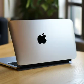 Modern Workspace Featuring Silver Laptop