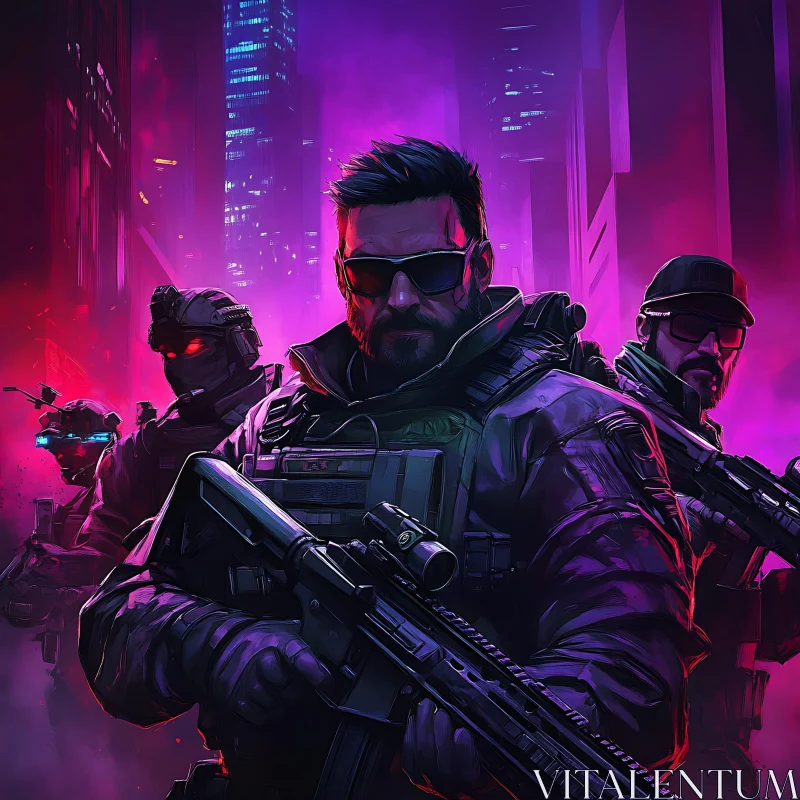 Urban Warfare Team in Cyberpunk City